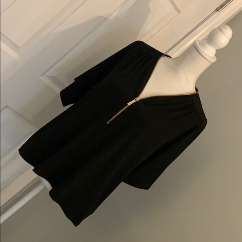 Michael by Michael Kors || EUC Batwing Zip-Up with Gold Hardware